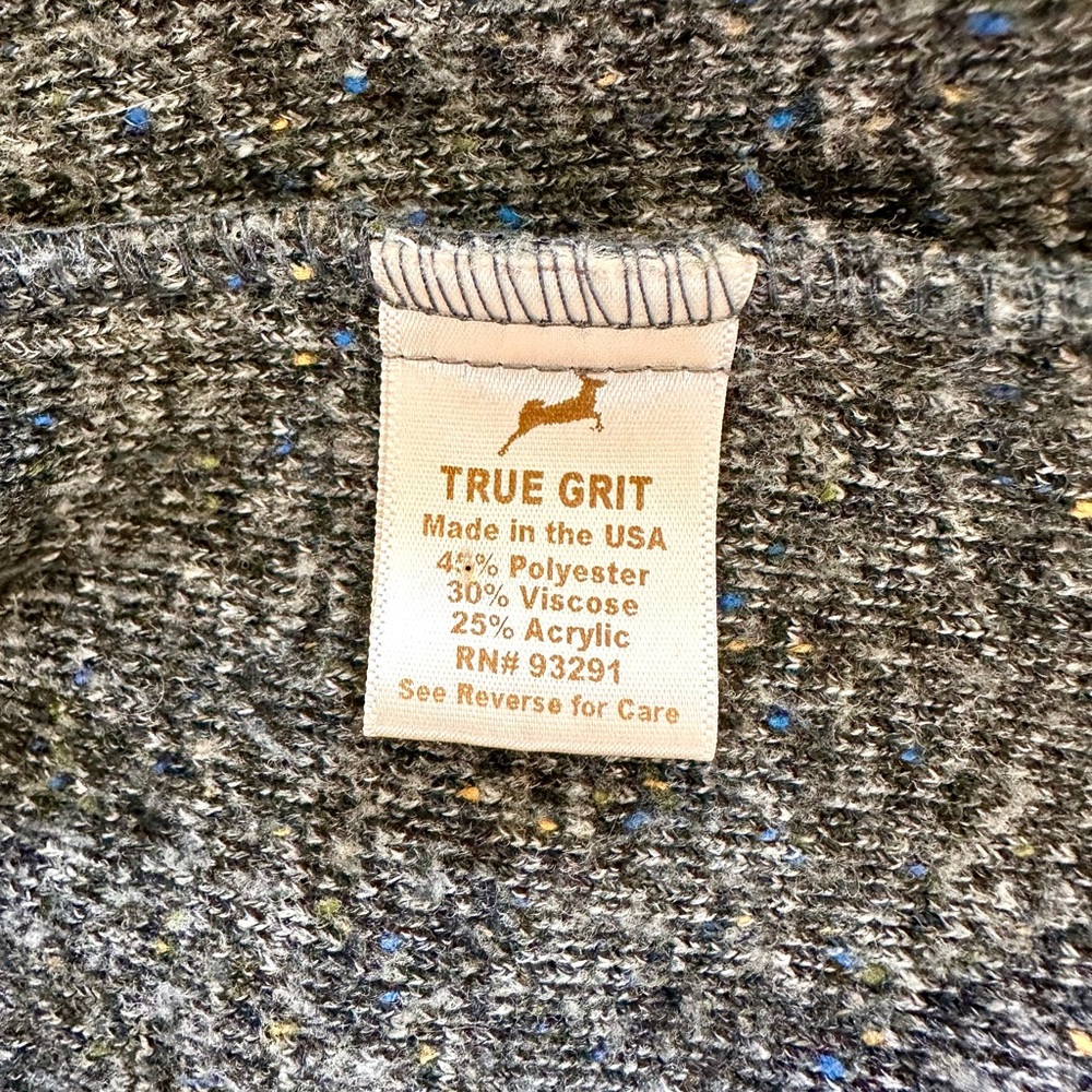 True Grit Open Gray Knit Cardigan - Picture 5 of 5